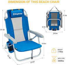 Check spelling or type a new query. Buy Kingcamp Beach Chairs Folding Lightweight Camping Chairs Low Beach Chairs For Adults Upto 300lbs 3 Position Lay Flat Reclining Beach Chairs Portable Outdoor Chair With Towel Bar Cup Phone Holder Blue Online