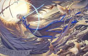 Wallpaper The Sky Clouds Birds Weapons Anime Bow Art Guy Arrows Card Captor Sakura Yue Qinshou Ana Bi Images For Desktop Section Prochee Download Yue (cardcaptor sakura)'s recent wallpapers. wallpaper the sky clouds birds