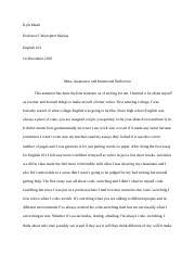 English 101 Essay Portfolio Cover Letter Docx Jonah Egbert Egbert 1 Professor John Ottey English 101 25 April 2017 English 101 Essay Portfolio Cover Course Hero