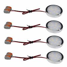 Aiboo 12v Under Cabinet Led Lights Slim Aluminlum 4 Packs Kit Of 2w 30cm Direct Wired Puck Lights Wi Kitchen Led Lighting Led Lights Led Under Cabinet Lighting