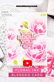Cardmaking video demo by kristina werner: Simon Says Stamp Peony Bouquet Ink Blended Card Video Yana Smakula