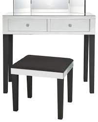 Check spelling or type a new query. Venecia Mirrored 2 Drawer Vanity Table With Stool Set Transitional Bedroom Makeup Vanities By Inspired Home Houzz