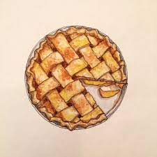 Pin By Connie Holck On Art - Watercolor Tutorials Food Art Painting Watercolor Food Pie Drawing