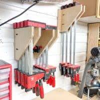 It holds about 50 clamps, takes up a little more than four square feet of floor space and can honestly be built in an afternoon. Workshop Wednesday Archives The Handyman S Daughter