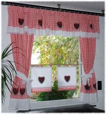 Landhaus Gardinen Set 7 Tlg Rot Landhaus Gardinen Gardinen Set Gardinen