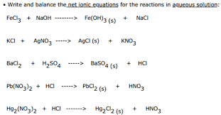 Solid salts, on the other hand, should be kept together as a single entity. Write And Balance The Net Ionic Equations For The Chegg Com
