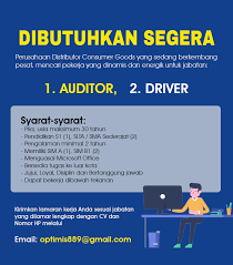 31 jul 2021 job requirement 1. Lowongan Kerja Medan Driver Dan Auditor Di Perusahaan Distributor Consumer Goods Medanloker Com Lowongan Kerja Medan