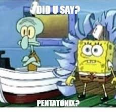 I Love How All Pentaholics Are Depicted Breaking Through Walls Xd As A Certified Pentaholic I Can Con Funny Spongebob Memes Spongebob Memes Funny Memes