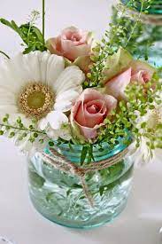 Floral Arrangement Mason Jar Diy For Party Baby Shower Wedding Mason Jar Flower Arrangements Mason Jar Flowers Flower Arrangements