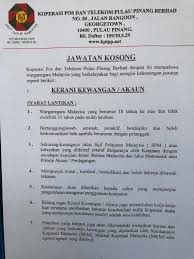 Kelab postal&courier, posnita & kerani pos malaysia has 9,785 members. Koperasi Pos Dan Telekom Pulau Pinang Berhad Facebook