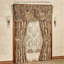 The custom fit of any window treatment is critical, says brizon. Bradshaw Damask Window Treatment By J Queen New York