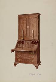 This stunning secretary desk with cabinet from our king louis collection is hand crafted by artisans who are among the world's most talented in the modern world. File Eugene Croe Secretary Desk Cabinet Top C 1937 Nga 17618 Jpg Wikimedia Commons