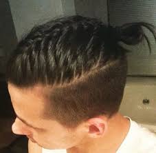 Men's hairstyle from thin braids, creative waves of hair on the. Hair Long Styles Men Man Bun French Braids 34 Ideas For 2019