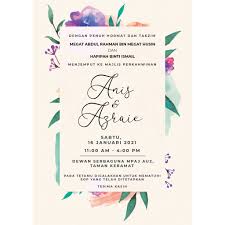 Design kad kahwin juga merupakan sebahagian daripada seni jadi tak hairanlah jika ada diantara kita yang. Kad Kahwin Whatsapp Wedding Card Digital Kad Kawin Whatsapp Saje Jimat Bajet Modern Design Shopee Malaysia