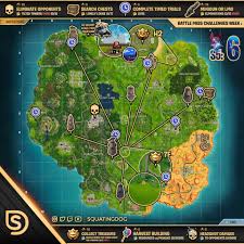 A cheat sheet map has been released to help players complete the weekly challenges for week 3 of season 6 in fortnite battle royale. Apply Fortnite Challenges Week 5