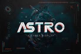 Astro Cyber Display Font Cyber Astro Font Display Futuristic Fonts Logo Fonts Astro