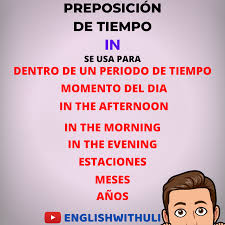 Como Usar In Preposicion De Tiempo En Ingles Englishwithuli En 2020 Palabras De Vocabulario Preposiciones De Tiempo Tiempos Ingles