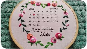 Check spelling or type a new query. Birthday Calendar Embroidery Hoop Design Embroidery For Begginers Let S Explore Youtube