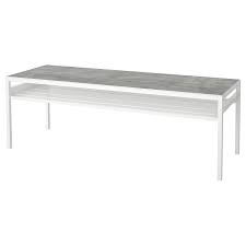 We have coffee tables with storage underneath and drawers, a small coffee table for small living rooms and modern coffee tables for a stylish look. Nyboda Coffee Table W Reversible Table Top Light Grey Concrete Effect White 120x40x40 Cm Ikea