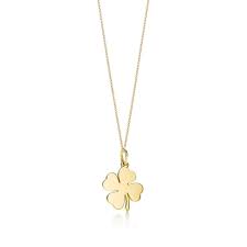 Four Leaf Clover Charm In 18k Gold On A Chain Clover Jewelry Tiffany And Co Jewelry Clover Charm