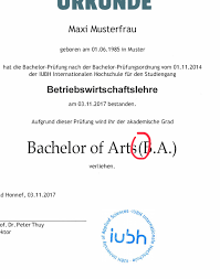 Geboren am … in … hat am … (subject 2). Aussehen Und Inhalte Der Abschluss Urkunde Seite 4 Iu Internationale Hochschule Fernstudium Infos De