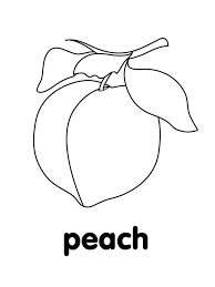 Simple coloring pages for kids fruits. Simple Peach Fruit Coloring Page Free Printable Coloring Pages For Kids