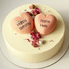 Romantic Birthday Cake Heart Shape For Husband Vanilla Flavor Birthday Cake With Heart For Husband Write Name On Birthday Cake Birthday Cake Cake For Husband Birthday Cake For Husband Happy Birthday Cakes