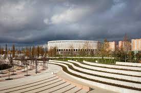 It is a small island located in the eastern part of the city with a developed infrastructure, a large number of various rides, sports grounds. Krasnodar Fc Stadium And Park Von Gerkan Marg And Partners Architects Gmp Archdaily