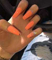 Follow our easy guide to remove acrylic nails safely without wrecking or ruining your natural nails. 59 Ideas Nails Ombre Coffin Orange Orange Acrylic Nails Shiny Nails Designs Orange Nails