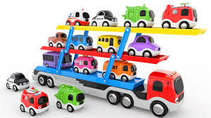Colors For Children To Learn With Car Transporter Toy Street Vehicles Colors Collection Toy Street Coloring For Kids Color Collection