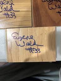SYRACUSE ORANGE- EUGENE GENE WALDRON SIGNED AUTOGRAPH FLOOR BOARD CUSE COA