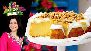 Walnut Honey Cake Recipe By Chef Zarnak Sidhwa Honey Drizzle Recipe Baking Yoghurt Cake