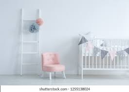 Organizing a children's room can be quite a daunting task. Elegant Kids Room White Wooden Ladder Stock Photo Edit Now 1255138024