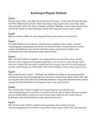 151 h) dan ibn hisyam (w. Kandungan Piagam Madinah