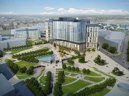 Views from within the building look out into the large internal. Can Liverpool S New Hospital Make The Whole City Healthier And Wealthier Cities The Guardian
