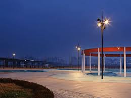 Selux L Olivio Yeouido Swimming Pool Seoul South Korea Selux Lighting Exteriordesign Exterior Dsali Urban Lighting Lighting System Exterior Lighting