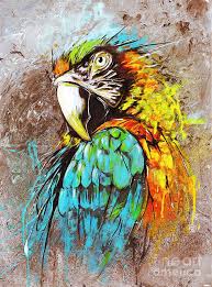 Watercolor Painting Painting Colorful Parrot By Gull G In 2020 Parrots Art Watercolor Parrot Colorful Parrots