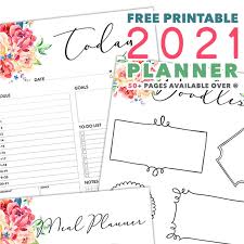 Pretty 2021 calendar free printable template. Free Printable 2021 Planner 50 Plus Printable Pages The Cottage Market