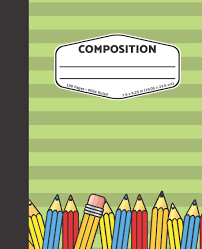 These notebooks are available in three versions, each of which are 100 pages. Composition Green With Pencils Wide Ruled Composition Notebook Three Dogs Publishing 9781078194839 Amazon Com Books