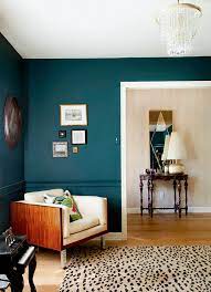 A new coat of paint can do wonders for a drab room that needs a boost. The Painted Chair Rail Trend Tag Tibby Design Teal Rooms Home Interior