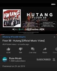 Check spelling or type a new query. Floor 88 Mv Hutang Nak Cecah 50m Views Di Youtube