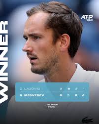 A happy hunting ground 🍎 2021 champ @medwed33 makes it through a tough  assignment against Lajovic. @usopen