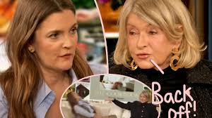 Martha Stewart Pushes Drew Barrymore Away During Touchy Interview! Hands  OFF!