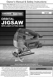Harbor freight jobs & employment prospects. Manual For The 63123 6 5 Amp Heavy Duty Tool Free Variable Speed Orbital Jig Saw With Laser