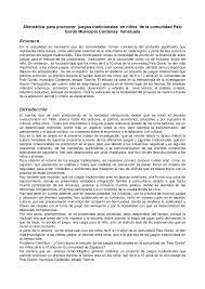 Juego sencillo y muy divertido. Apuntes Sobre Los Juegos Tradicionales Docsity