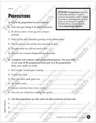 You haven't paid for your drink. Prepositions Grade 4 Printable Test Prep And Tests Skills Sheets