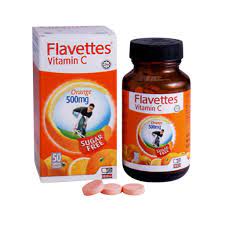 This flavettes product is a sugar free formulation using sorbitol as the sweetening agent. Flavettes Vitamin C 500mg Sugar Free 50 S Chewable Tablets Shopee Malaysia