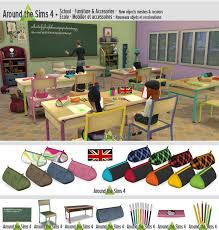 Around The Sims 4 More School Furniture And Accessories More School Items Still Inspired By Zerbu S Fantabulous Go To School Around The Sims 4 Sims 4 Sims