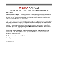 Leading Professional Journeymen Masons Bricklayers Cover Letter Examples Resources Myperfectresume