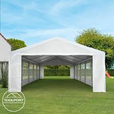 Das produkt verfügt über 2 seitenwände (2 x 4 m) mit fenstern (120 x 120cm), 2 seitenwände (3 x 2,6/2 m) mit reißverschlussöffnung auf. Yard Garden Outdoor Living 3x4m Festzelt Gartenzelt Pe Partyzelt Blau Stabiles Hochwertiges Pavillon Garden Structures Shade